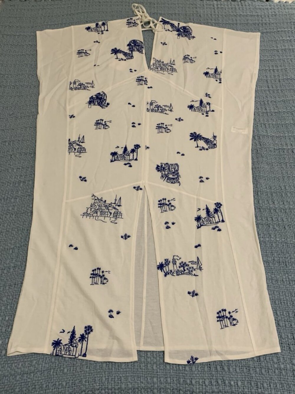 ZARA WOMEN COVER-UP CAFTAN DRESSWHIT/1165/626-060 Size M-L
